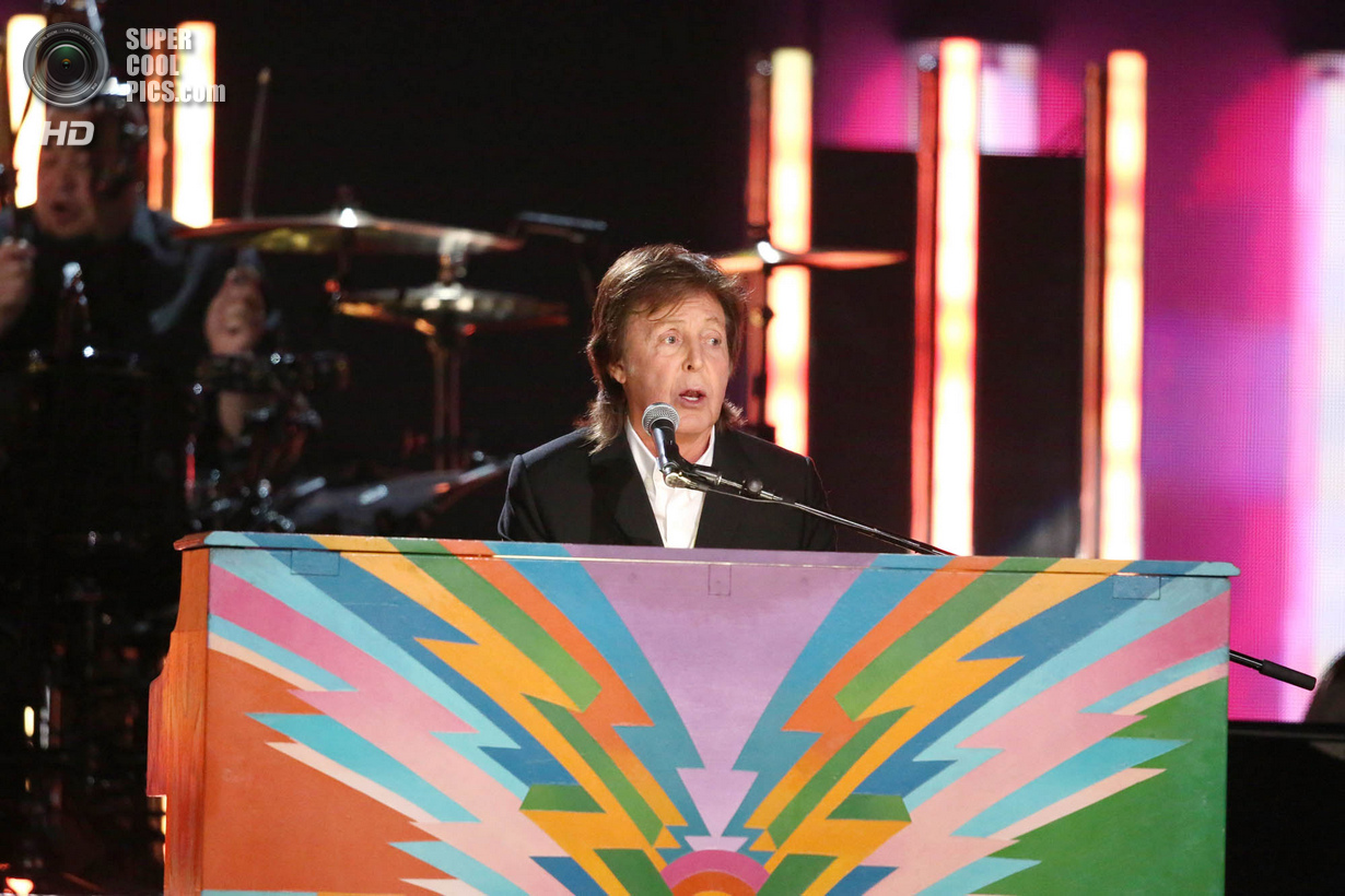 Церемония вручения премии Grammy 2014. На фото Пол Маккартни.