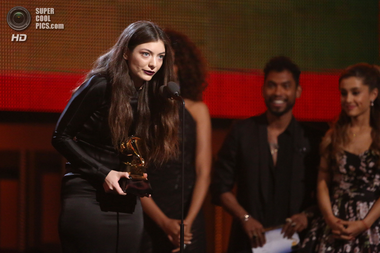 Церемония вручения премии Grammy 2014. На фото Лорд.